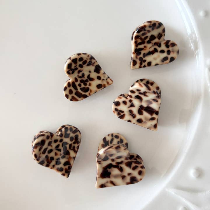 LoveLina - Wholesale Hair Clip - Women's - Heart Shape Acetate Hair Clip (DOLCE-3)0