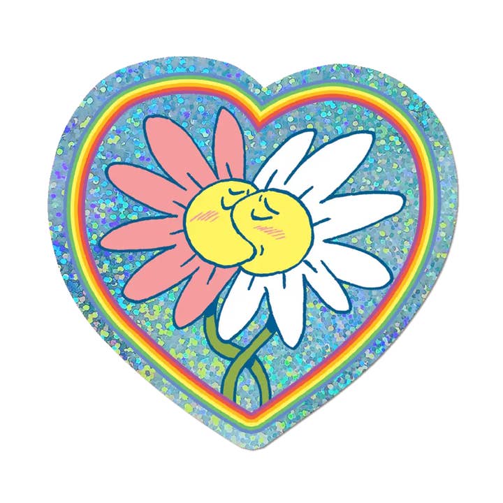 Fleurs de Baiser Fierté par Apply - Autocollant Découpé pour la vente par Apply Stickers