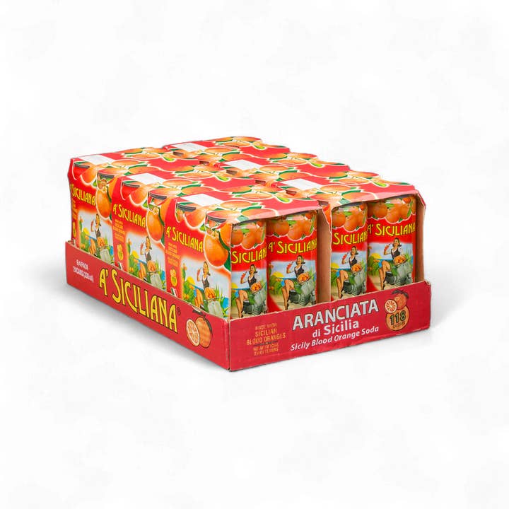 A'Siciliana Aranciata Sparkling Sicilian Blood Orange Beverage for wholesale by Partanna Foods