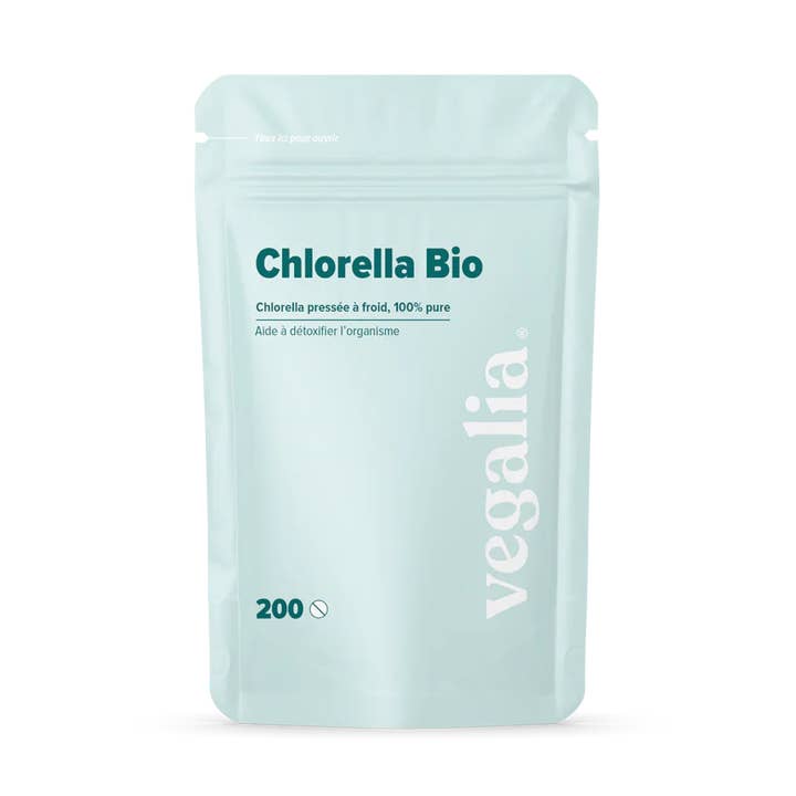 Organic chlorella tablets (200cp) for wholesale by Vegalia