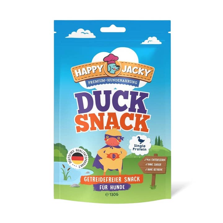 HAPPY JACKY Snack monoproteico per cani sensibili - senza zucchero, senza cereali - Anatra per la vendita all'ingrosso da parte di HAPPY JACKY