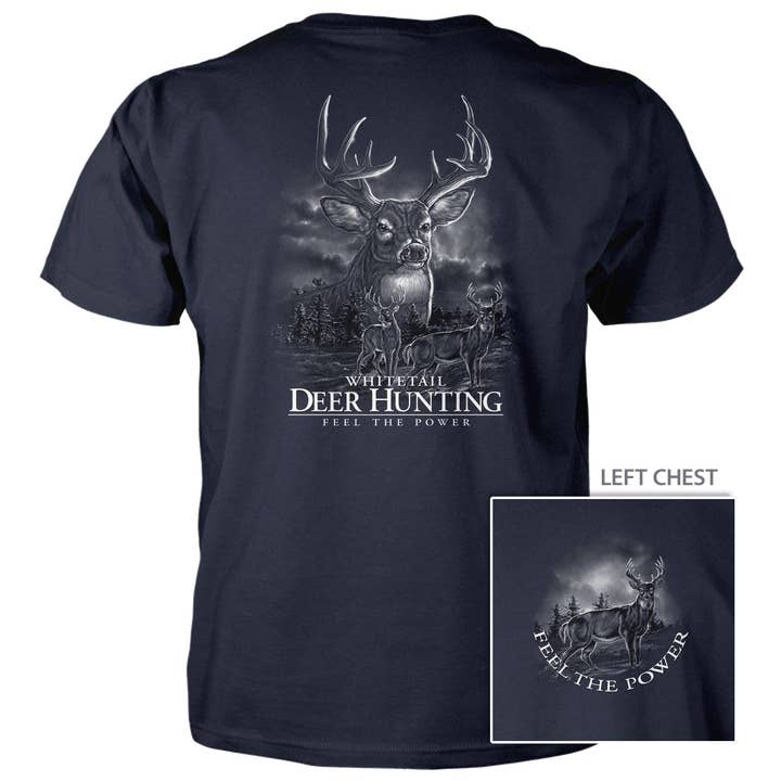 Old Country Outfitters - Vente T-shirt sérigraphié – unisexe - Ressentez la puissance de la chasse au cerf - T-shirt en coton 4,5 oz11