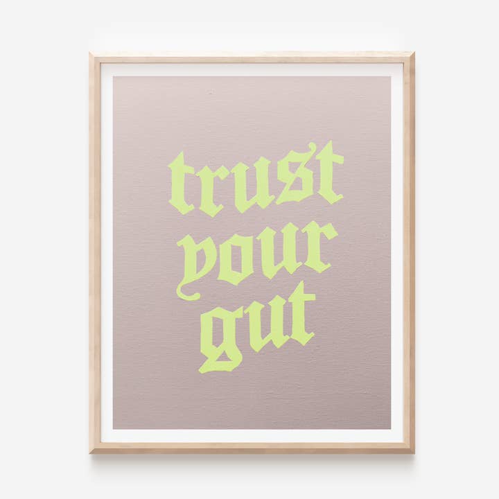 Stol på dit tarmtryk - Taupe + Lime for engroshandel hos ALEX'S