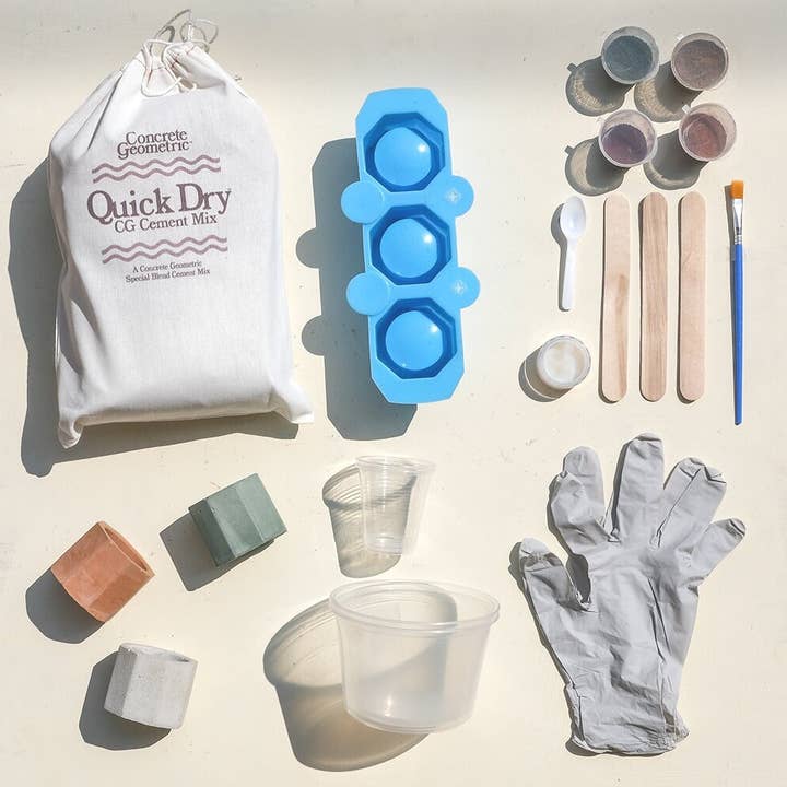 Concrete Geometric – Großhandel Bastelset – D.I.Y Mini-Topf-Set für Pflanzen — zu Hause basteln
