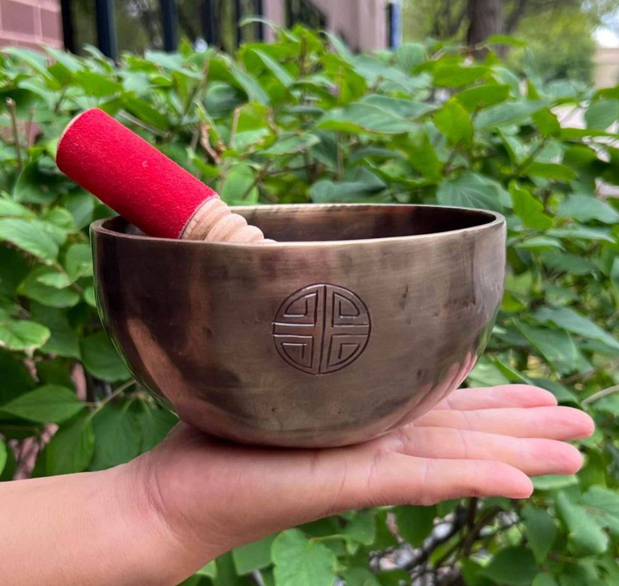 Lungta Imports - Wholesale Musical Instrument - Hand Hammered Tibetan Full Moon Singing Bowl Complete Set