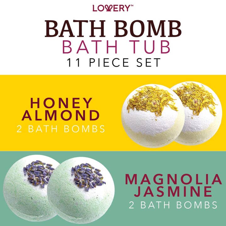 Lovery - Wholesale Bath bomb/fizz - Bath Bombs Gift Set – 10 Oversized Two Tone Bath Fizzies3
