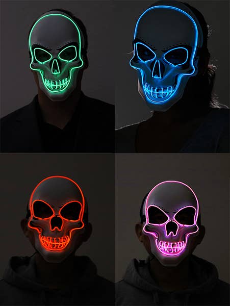 KBW Global Corp. - Wholesale Costume - Unisex - Light-Up Skull Mask — Assorted