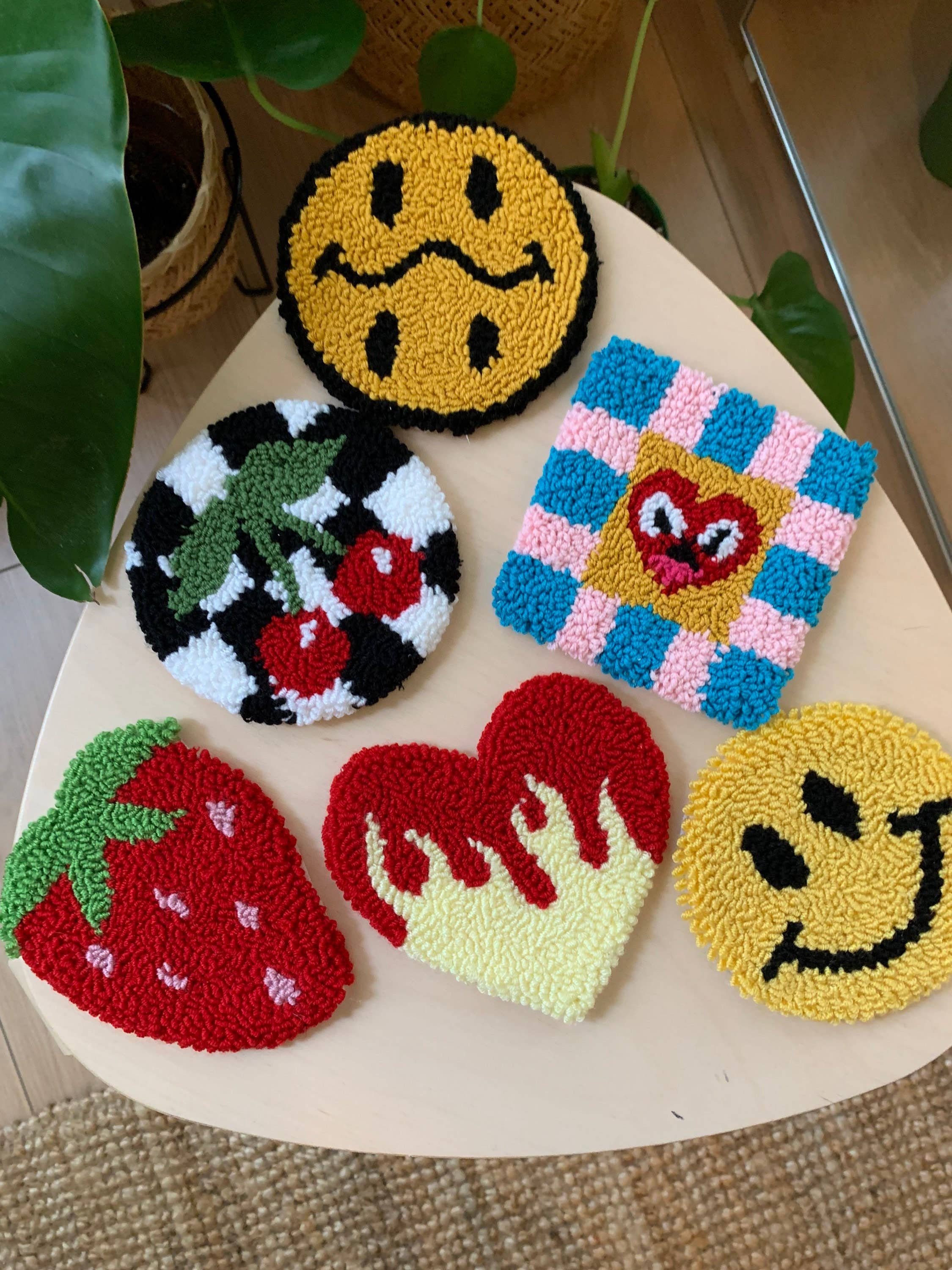 MUUDLAND - Wholesale Coasters - Coffee Coasters, Punch Needle Art, Punch Needle Mug Rug2