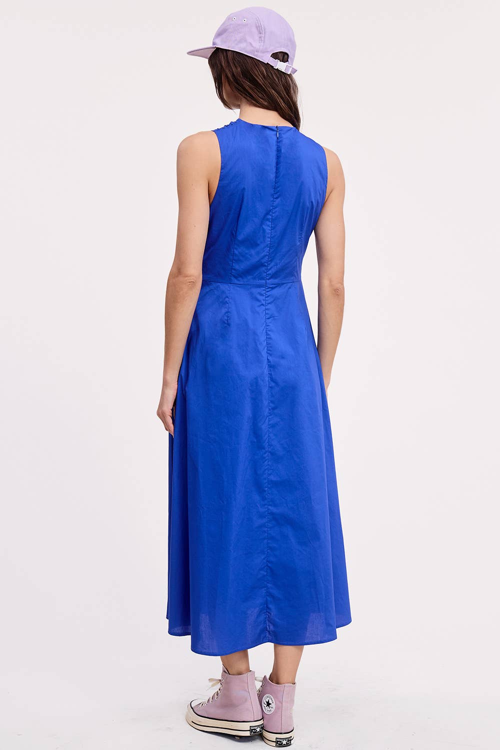 Ultramarine - Wholesale Dress - Women's - Halter Neck Solid Midi Dress5