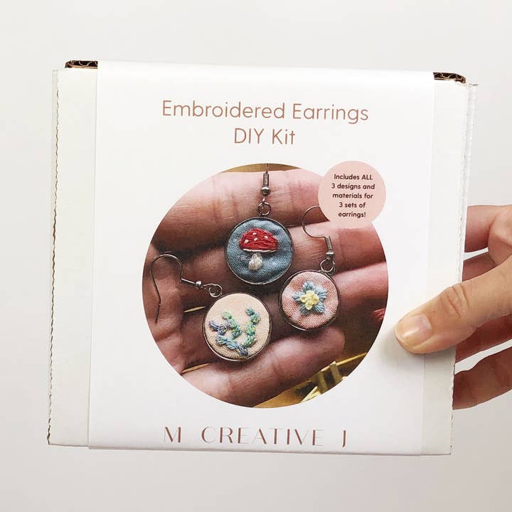 MCreativeJ - Wholesale Embroidery/Cross Stitch Supplies - Embroidered Earrings - Embroidery Kits for Beginners0