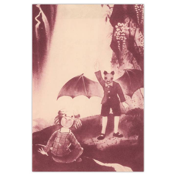 Postcard - strange fairy tale illustration from 1920s Japan for wholesale by 50 Watts