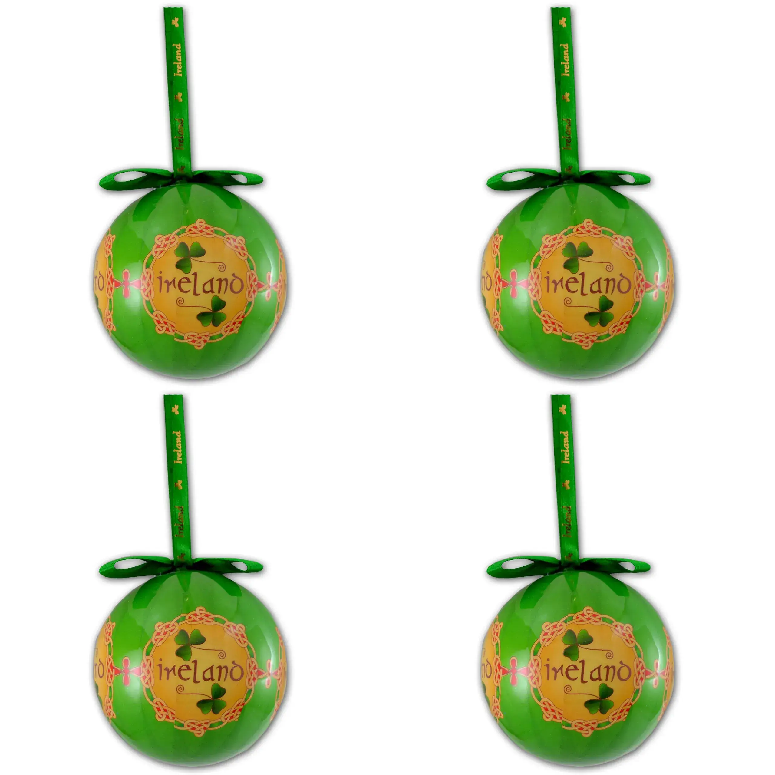 Dublin Gift Company – Engroshandel Pynt – Shamrock Designed Ireland Bauble5