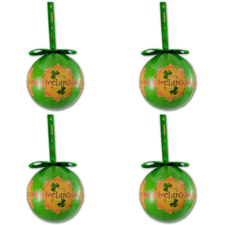 Dublin Gift Company – wholesale Prydnad – Shamrock Designed Ireland Bauble5