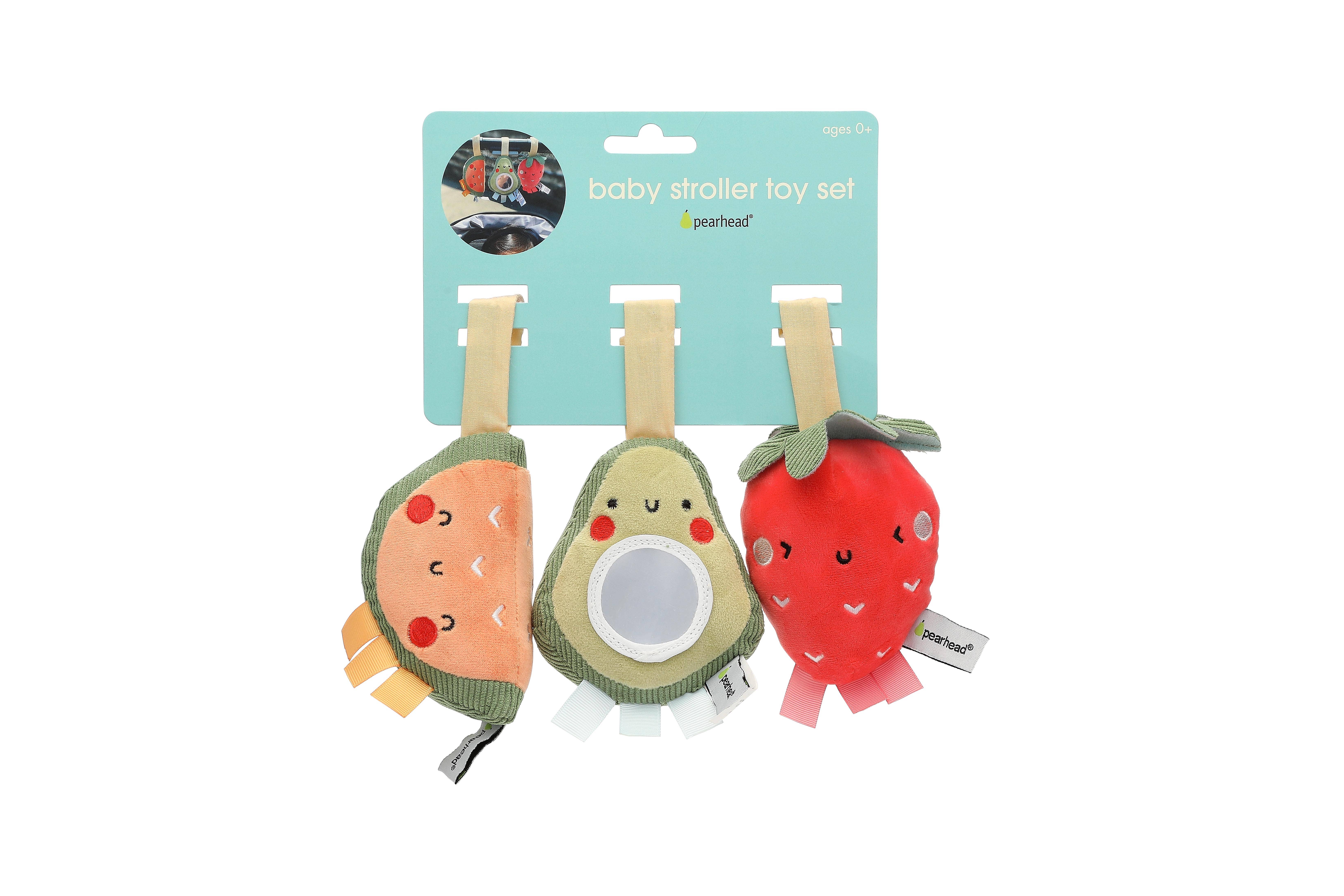 Pearhead - Wholesale Crinkle Tag Toy - Baby - Fruit Stroller Toys, Set of 34