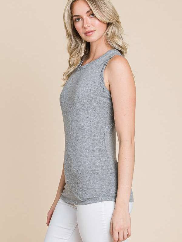 Culture Code - Wholesale Tank Top - Women's - CJK1549 - TWIST NECK BAND HLATER TANK TOP10