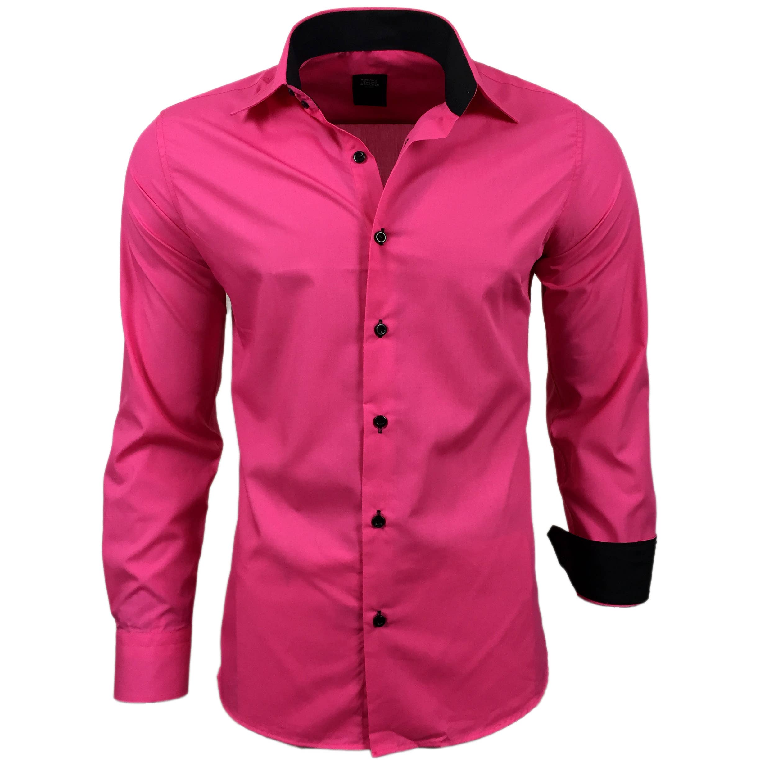 SUBLIMINAL MODE - Wholesale Button Down Shirt - Men's - Plain Two-Tone Basic Shirt15
