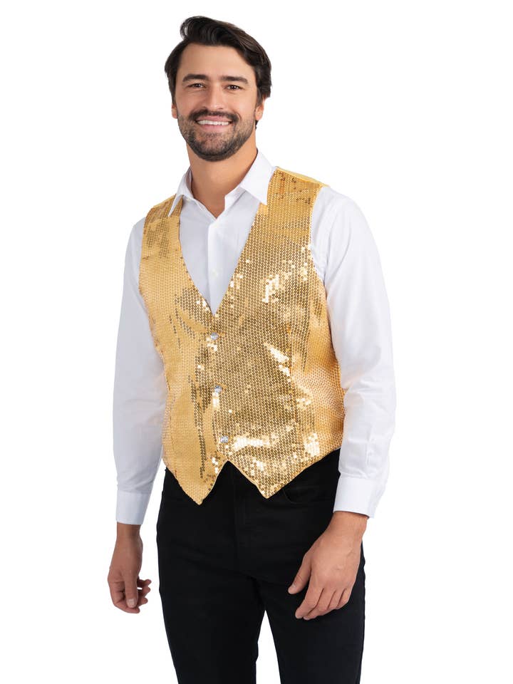 Dress Up America - Vendita all'ingrosso Costume di carnevale - Donna - Costume da gilet con paillettes dorate