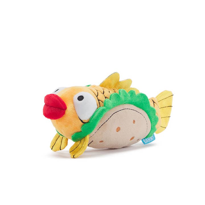 Pet Palette Distribution - Wholesale Pet Plush Toy - Dog - BARK Ernesto the Fish Taco
