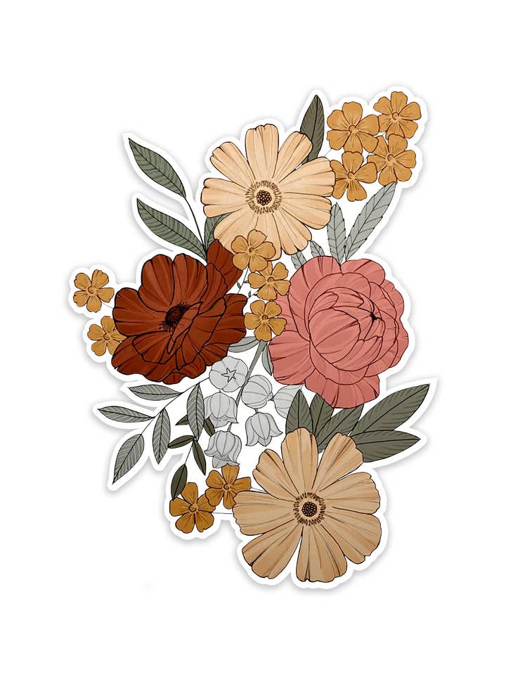 Flower Bouquet Vynil sticker for wholesale by PalettebyDiana