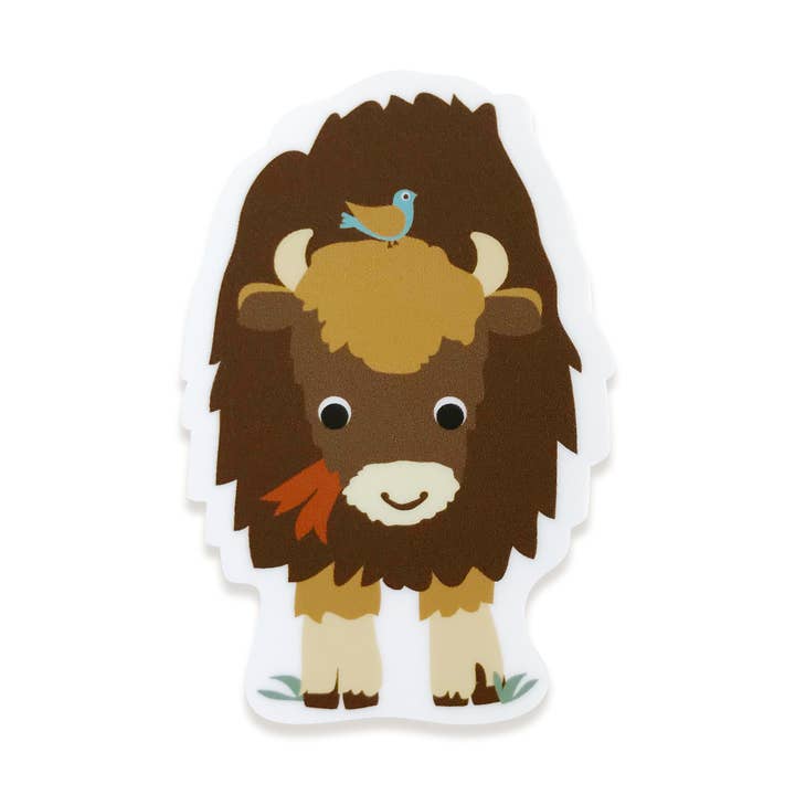 Bison Vinyl Sticker for wholesale by Night Owl Paper Goods