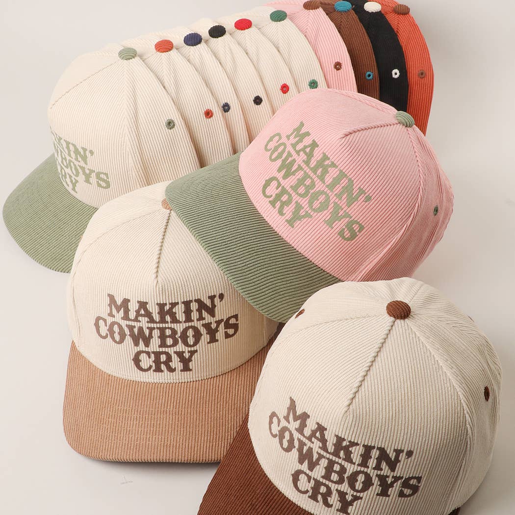 Fashion City - Wholesale Truckerpet - Dames - MAKIN' COWBOYS CRY Corduroy Trucker Pet13