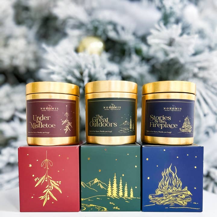 Holiday Candle Sampler for wholesale by Nokomis Home Fragrance
