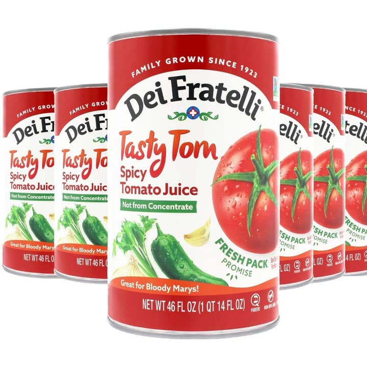 Dei Fratelli Tasty Tom Spicy Tomato Juice, Not Concentrate and other Purchase Wholesale garlic onion. Free Returns & Net 60 Terms on Faire trending on Faire.