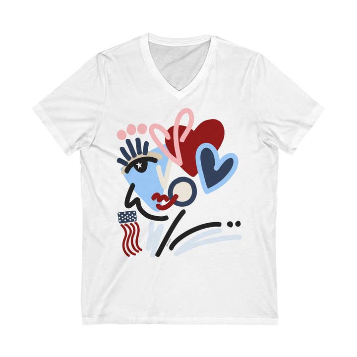 Scarlett ART Shirt Graphic Tee Original Art for wholesale by THERESA DELGADO