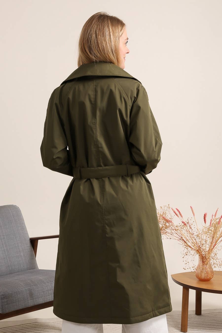 Attrait Paris – wholesale Trench coat – Women’s – Long waterproof trench coat with light padding7