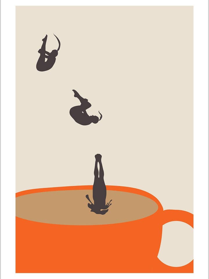 Duik in Koffie Poster voor wholesale door Arteve Gallery