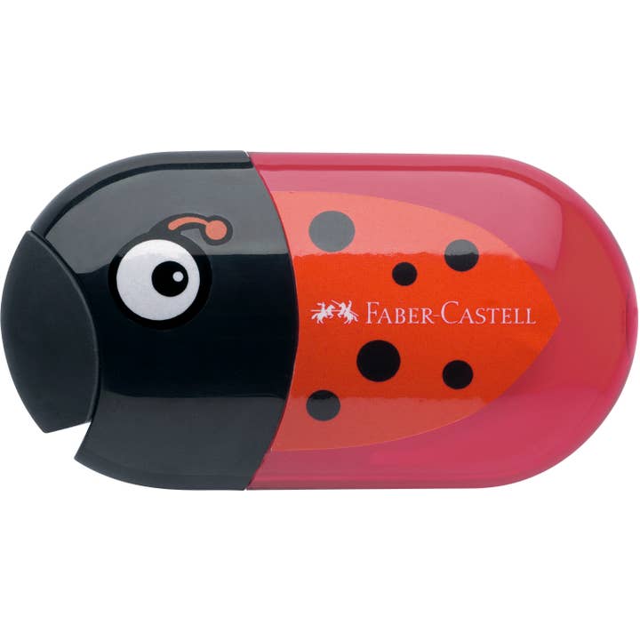 Faber-Castell / Creativity for Kids - Wholesale Pencil Sharpener - Ladybug Character Pencil Sharpeners - Box of 5