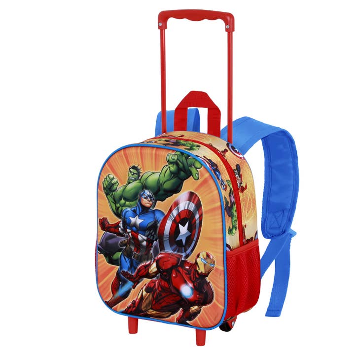 Marvel The Avengers Attack-Small 3D Backpack with Wheels for wholesale by KARACTERMANIA