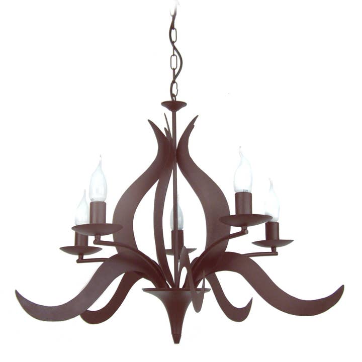 PALM - Brown Multi Arm Metal Chandelier for wholesale by Tosel Shop