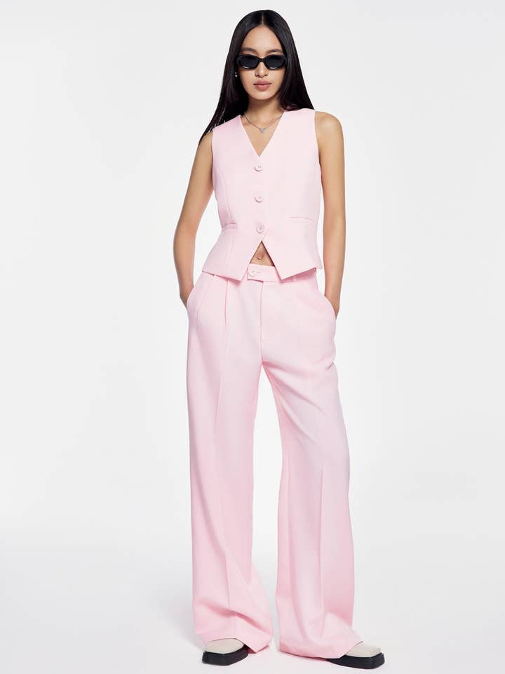 À Tous - Gilet sartoriale rosa Tuytsi Donegal - Gilet elegante senza maniche per la vendita all'ingrosso da parte di SGLOKAL