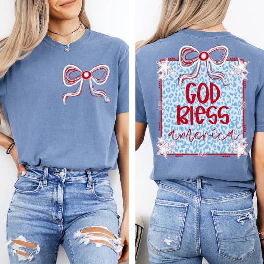 God Bless America July 4th Tee for wholesale by Southern Backroad Tees LLC