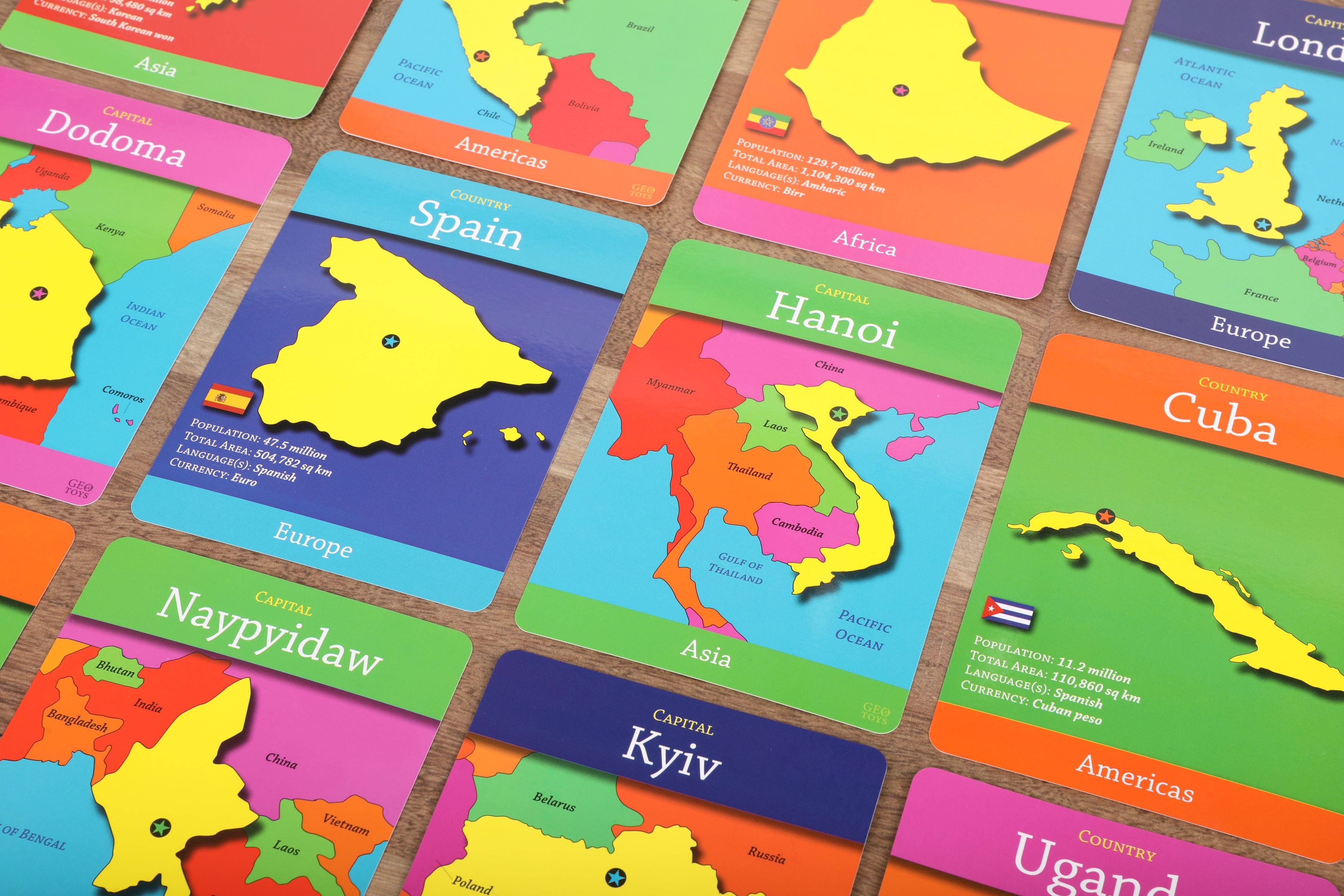 Geotoys - Wholesale Card Game - GeoCards World 5-in-1 Card Games4