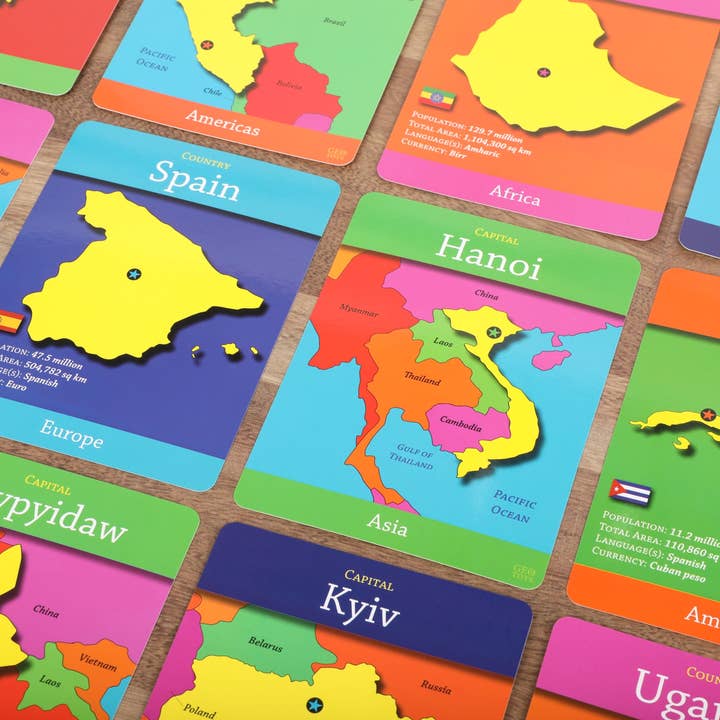 Geotoys - Wholesale Card Game - GeoCards World 5-in-1 Card Games4