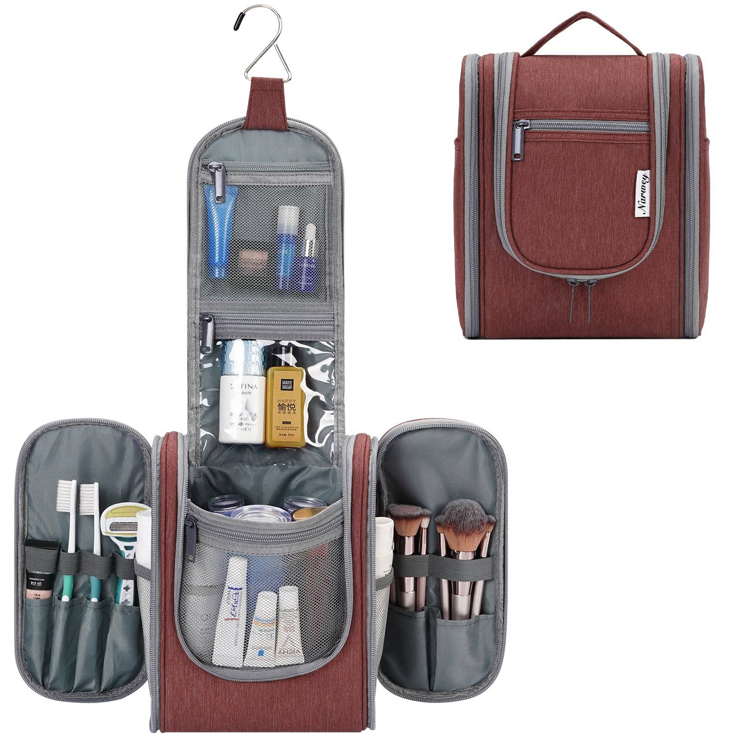 NARWEY INC - Wholesale Toiletry Bag - Women's - Large Hanging Toiletry Bag With Hook Cosmetics Organizer133