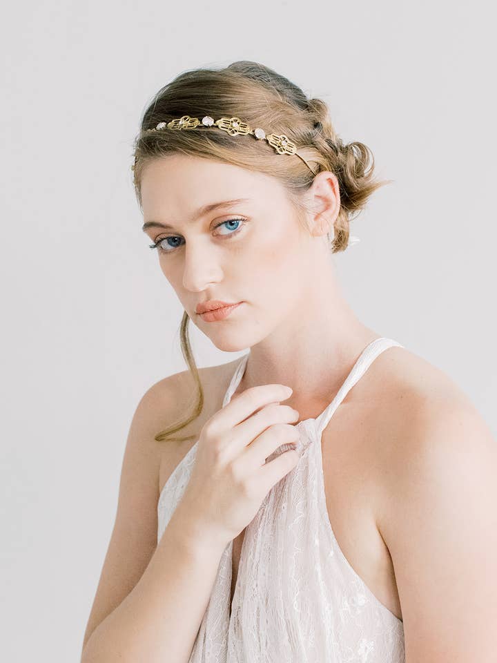 Art Deco Swarovski Crown, Headband, Headpiece for wholesale by Acute Designs