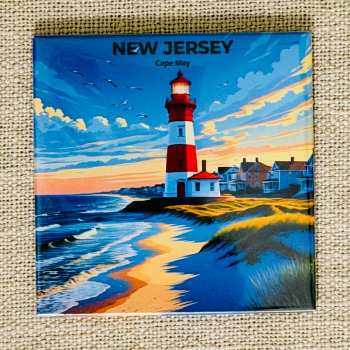 Aimant de l'État du New Jersey - Cape May pour la vente par Cozy Print