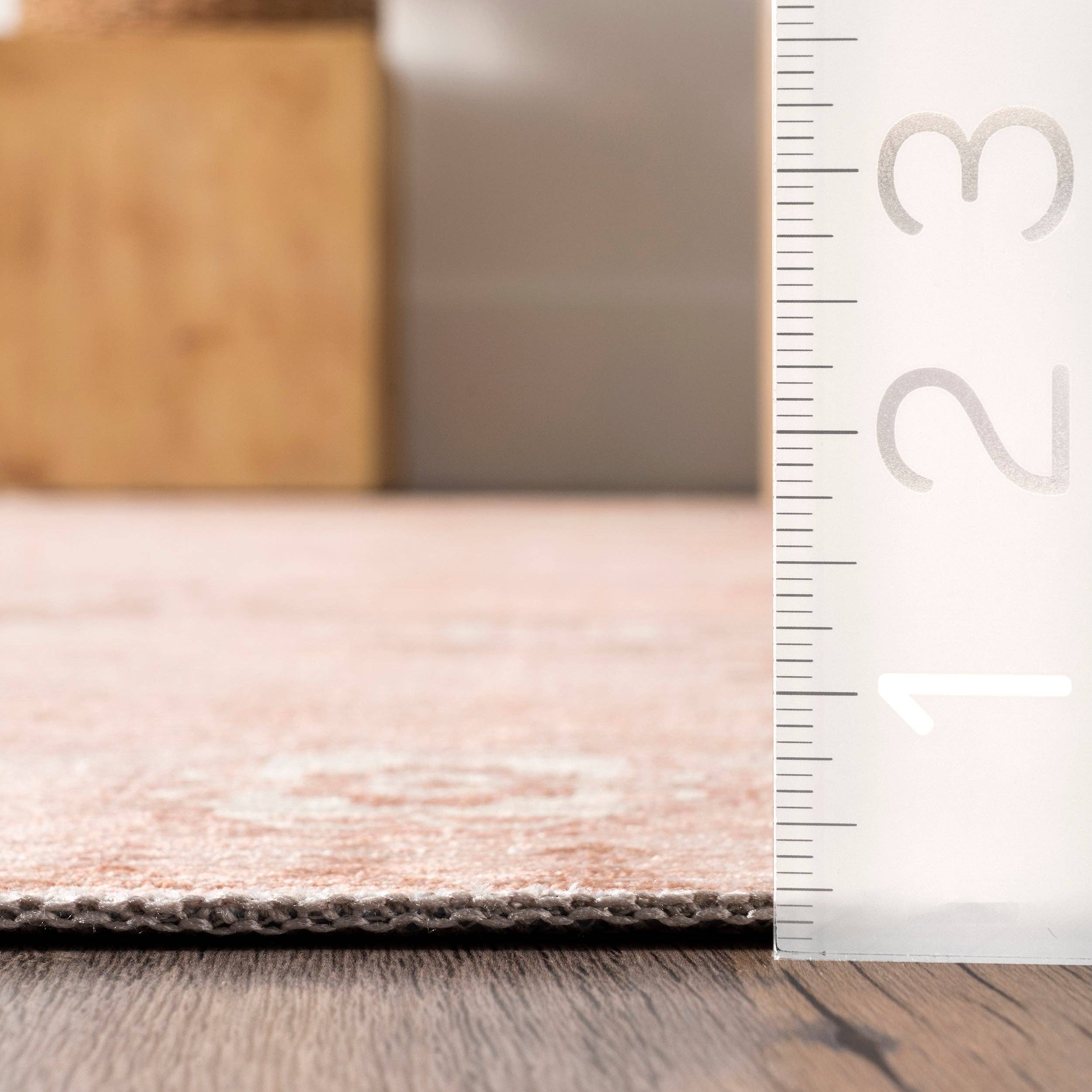 Beige Krystin Distressed Machine Washable Area Rug for wholesale on Faire22