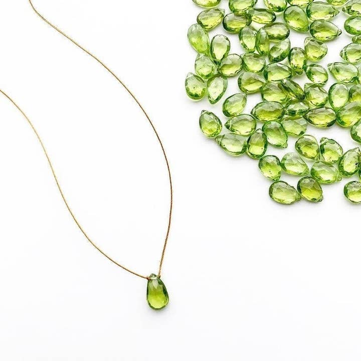 Merelani Designs - Wholesale Pendant/Charm Necklace - Peridot Small Teardrop Necklace6