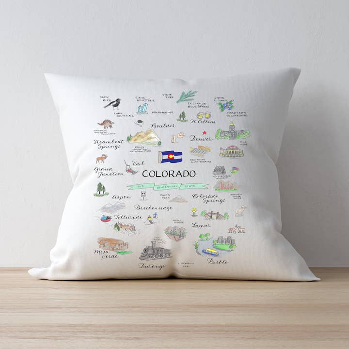 Colorado Large 20" Down Filled Pillow for wholesale by The Write Occasion Calligraphy