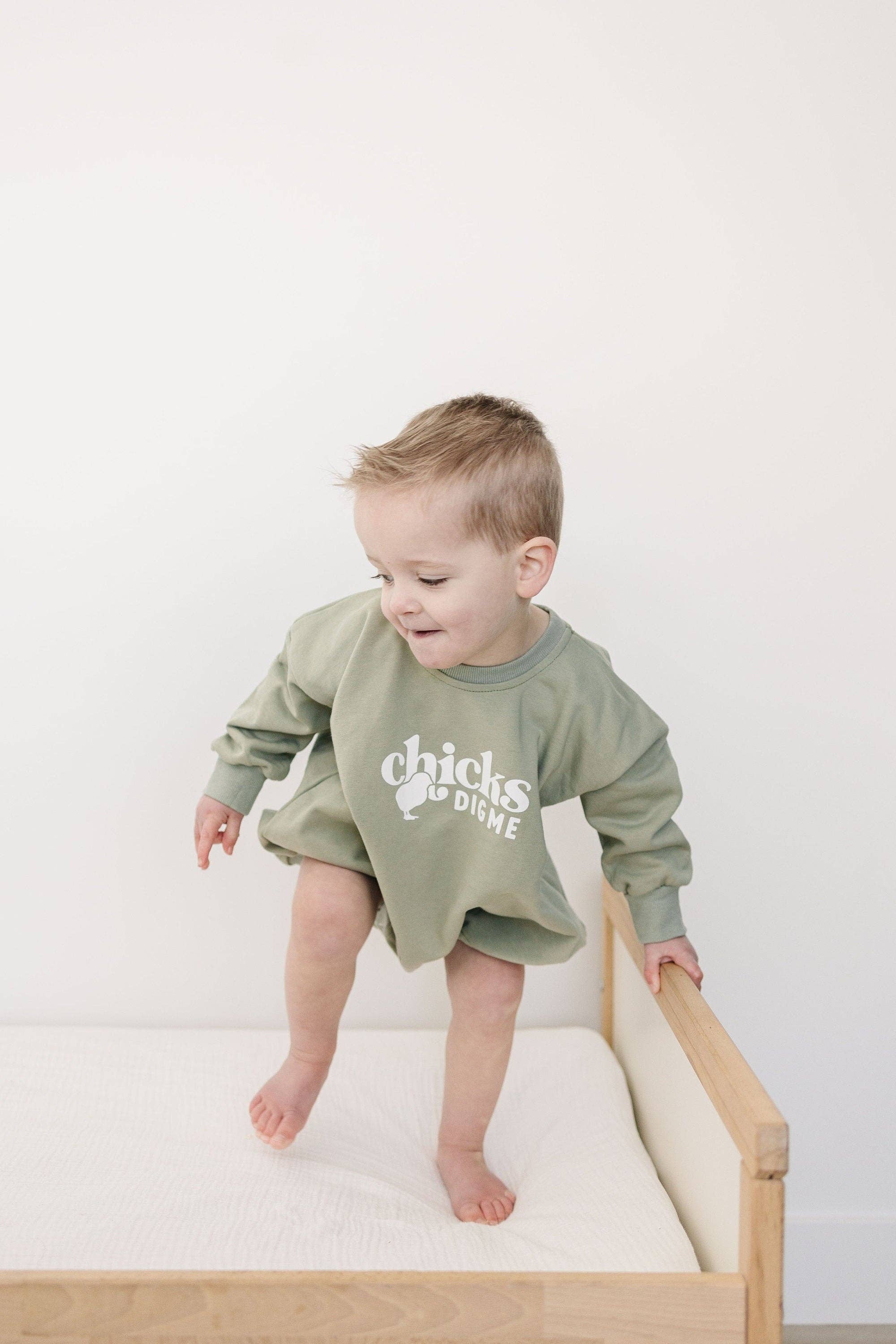 Little Joy Co. - Wholesale Jumpsuit - Baby - Chicks Dig Me Oversized Sweatshirt Romper4