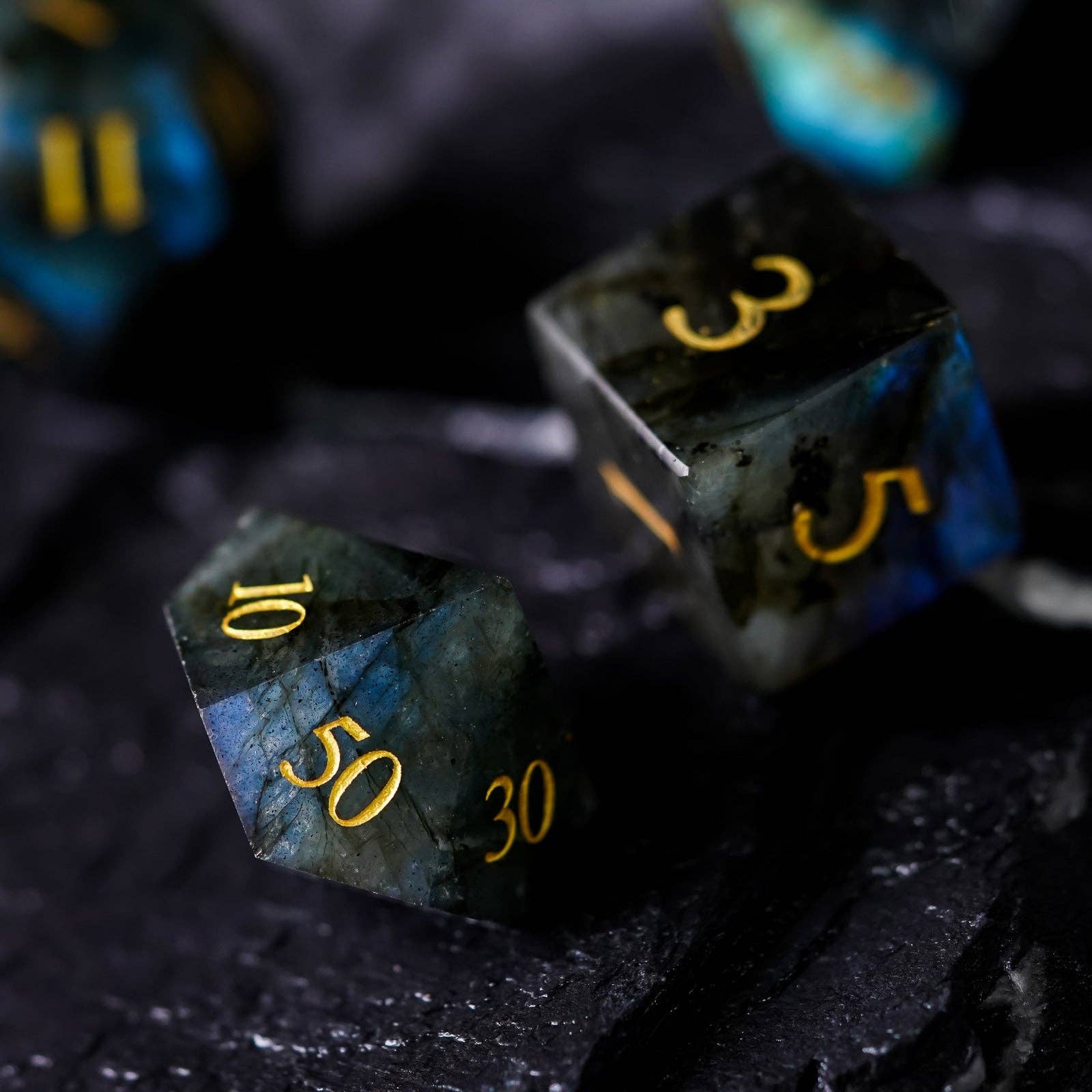 Geek Therapeutics - Wholesale Dice - Labradorite Gemstone Dice Set6