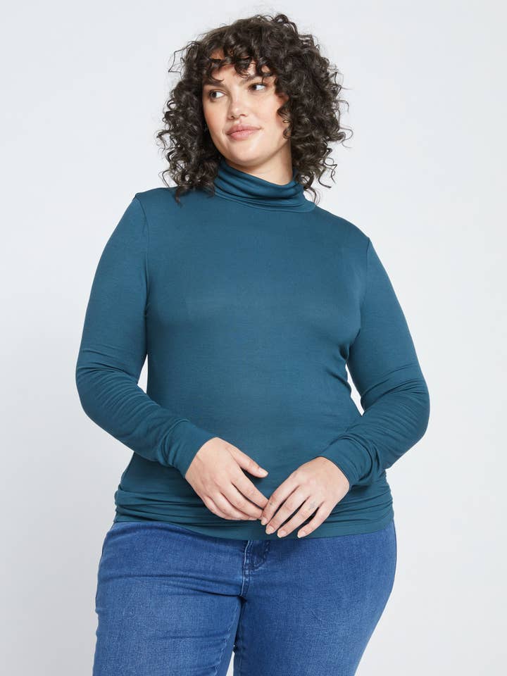 Foundation Turtleneck - Deep Sea for wholesale by Universal Standard