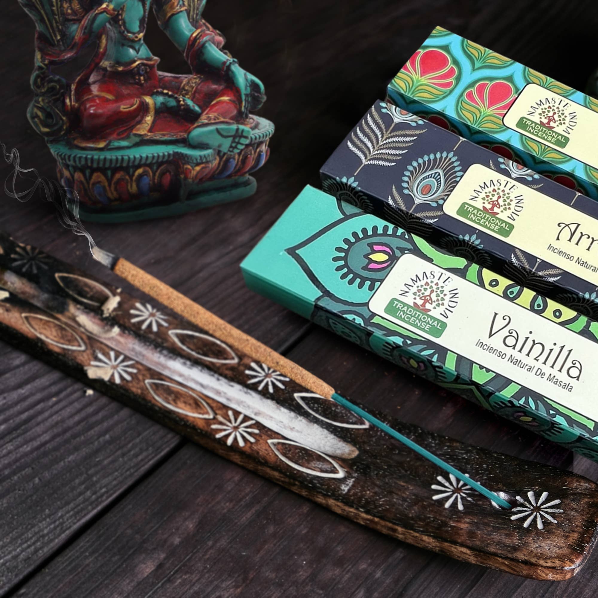 Lungta Imports - Wholesale Incense - Namaste India Premium Incense Sticks Gift Set Of 6 Scents3