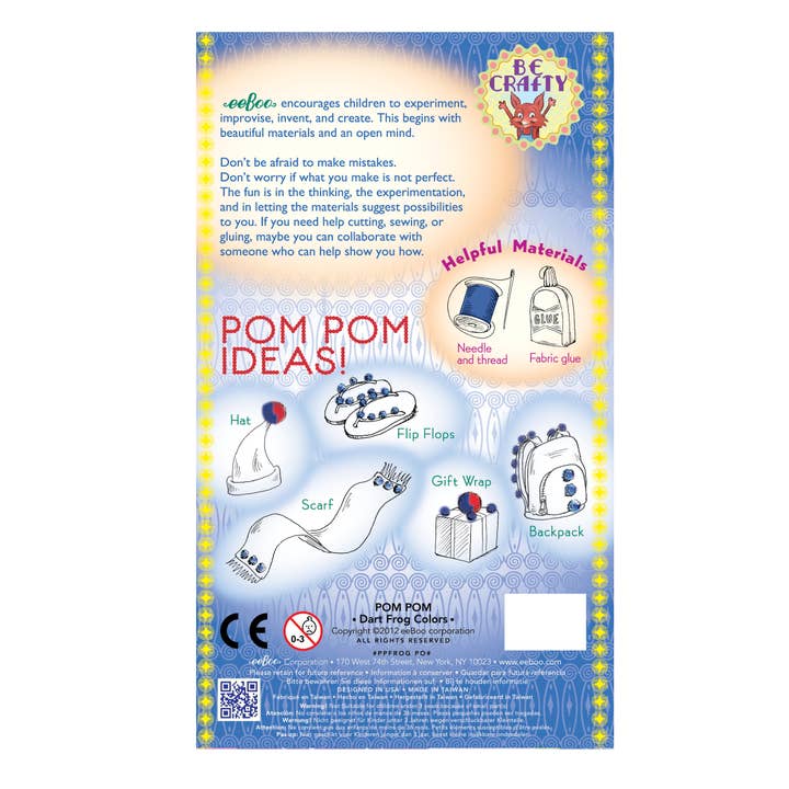eeBoo - Wholesale Craft Supplies - Dart Frog Pom Pom1