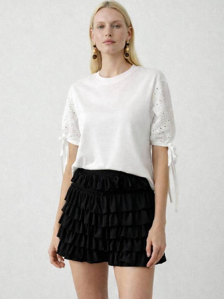 Eyelet T-shirt for wholesale by Anaz