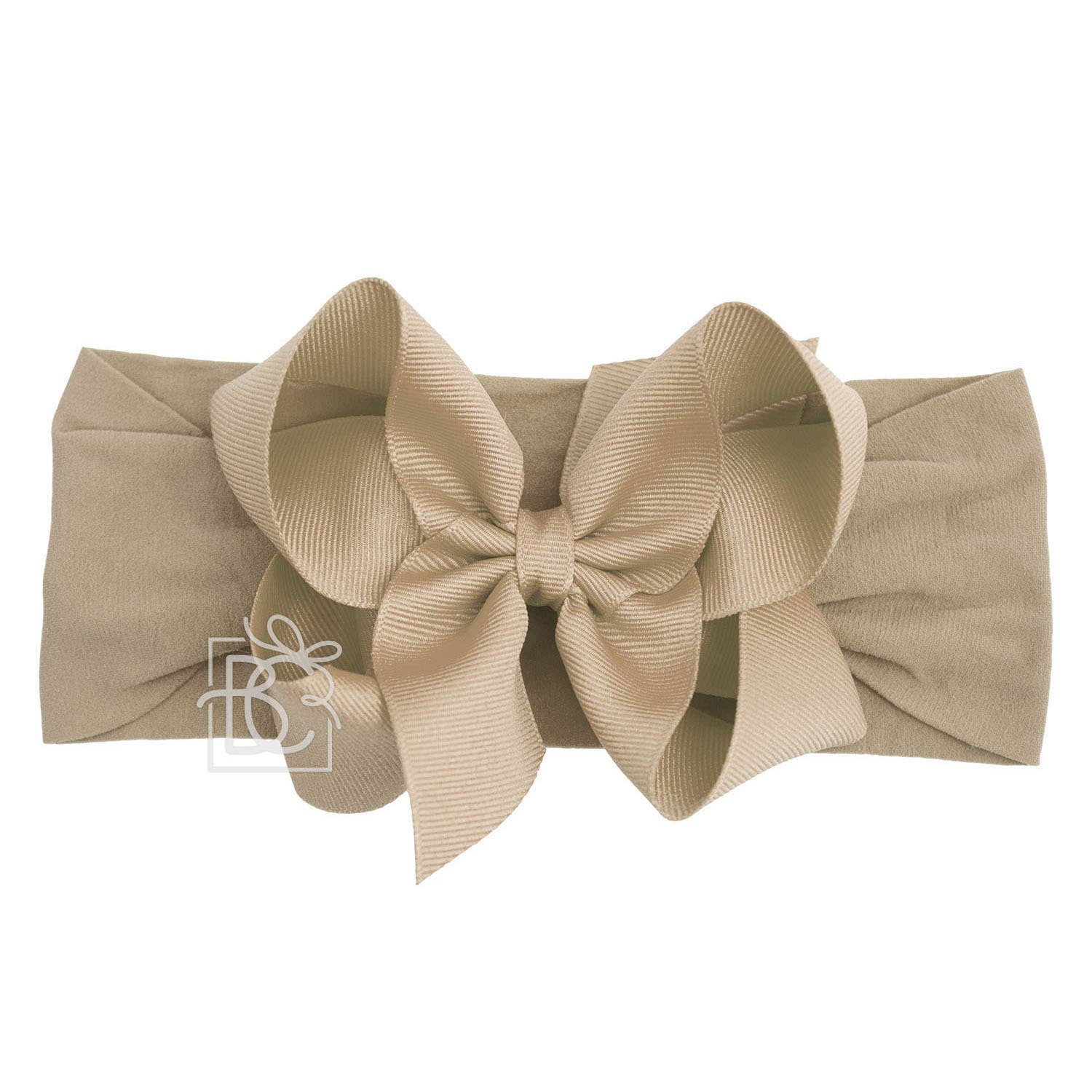 Beyond Creations, LLC - Wholesale Fashion Headband - Kids - WIDE PANTYHOSE HEADBAND W/CLASSIC GROSGRAIN BOW4